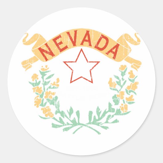 Nevada Ronde Sticker (Voorkant)