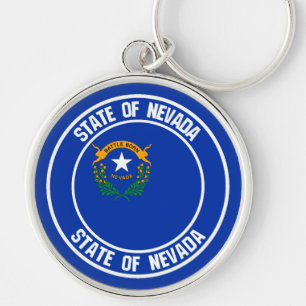 Nevada Round Emblem Sleutelhanger