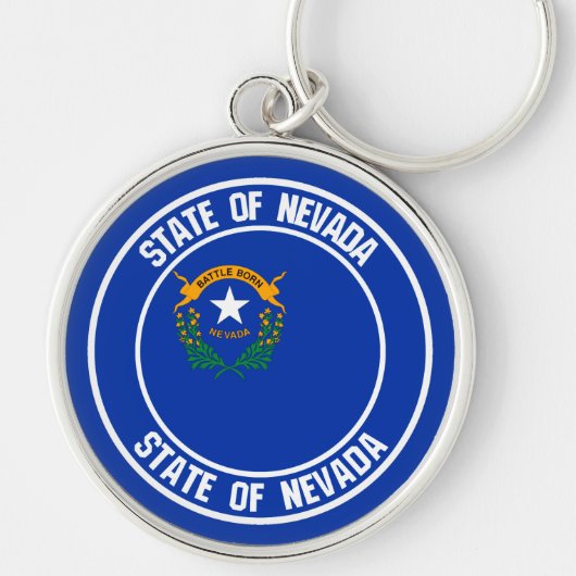 Nevada Round Emblem Sleutelhanger (Voorkant)