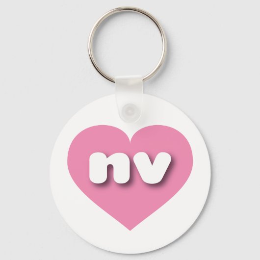 Nevada roze hart - ik hou van nv sleutelhanger (Voorkant)