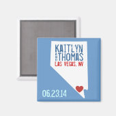 Nevada Save the Date - stad Magneet (Voorkant / Achterkant)