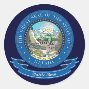 Nevada Seal Ronde Sticker