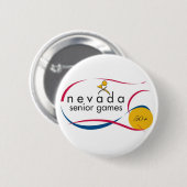NEVADA SENIOR GAMES LOGOS OP ALLES RONDE BUTTON 5,7 CM (Voorkant /achterkant)