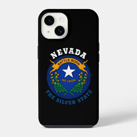 NEVADA SILVER STATE FLAG iPhone HOESJE (Achterkant)