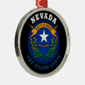 NEVADA SILVER STATE FLAG METALEN ORNAMENT (Rechts)