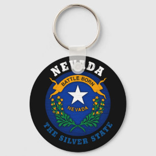 NEVADA SILVER STATE FLAG SLEUTELHANGER