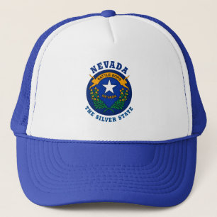 NEVADA SILVER STATE FLAG TRUCKER HAT TRUCKER PET
