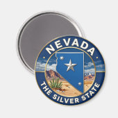 NEVADA Silver State Woestijn Erfgoed Magneet (Voorkant / Achterkant)
