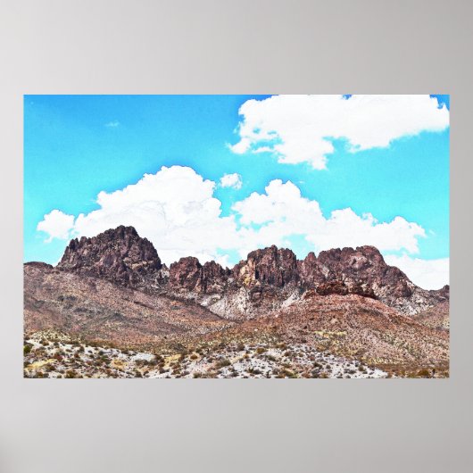 Nevada Spirit Mountains Landscape Art Style Poster (Voorkant)