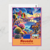 Nevada Splendor Iconische bezienswaardigheden Briefkaart (Voorkant / Achterkant)