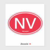 Nevada staat code afkorting NV vinyl auto Sticker (Vel)