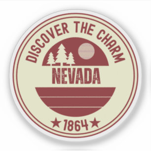 Nevada Staat - Woestijnsouvenir Sticker