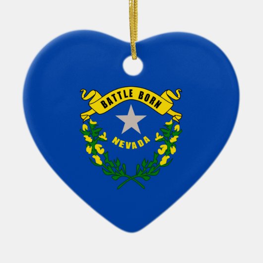 Nevada Staatsvlag Ontwerp Keramisch Ornament (Voorkant)