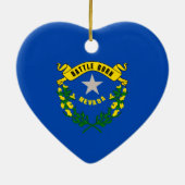 Nevada Staatsvlag Ontwerp Keramisch Ornament (Achterkant)