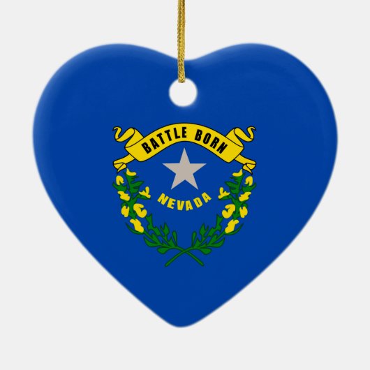 Nevada Staatsvlag Ontwerp Keramisch Ornament (Achterkant)