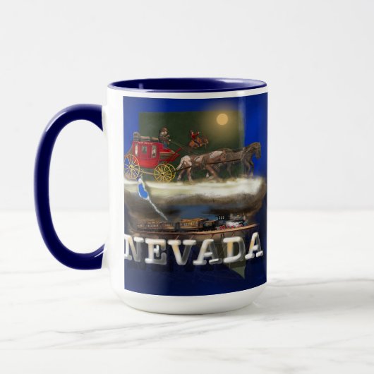 Nevada Stagecoach Artwork Mok (Links)