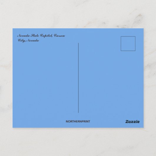 Nevada State Capitol Carson City Nevada Briefkaart (Achterkant)