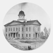 Nevada State Capitol Ronde Sticker (Voorkant)