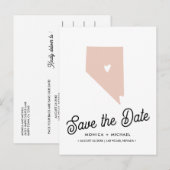 NEVADA State Destination Weduwing ANY COLOR Aankondigingskaart (Voorkant / Achterkant)