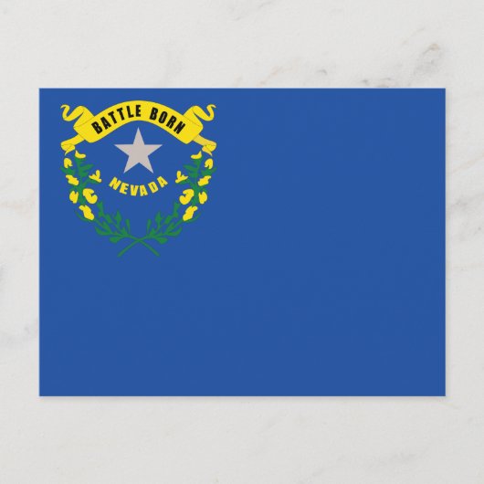 Nevada State Flag Battle Born Briefkaart (Voorkant)