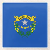 Nevada State Flag Design Decor Glazen Onderzetter (Voorkant)