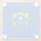 Nevada State Flag Design Decor Glazen Onderzetter (Achterkant)