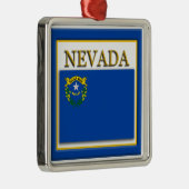 Nevada State Flag Kerstversiering Metalen Ornament (Rechts)