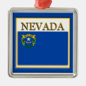 Nevada State Flag Kerstversiering Metalen Ornament (Voorkant)