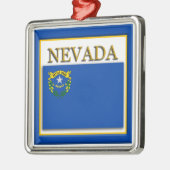 Nevada State Flag Kerstversiering Metalen Ornament (Links)