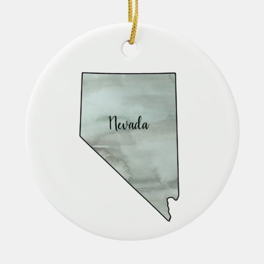Nevada State Illustratie Schilderij Keramisch Ornament (Voorkant)