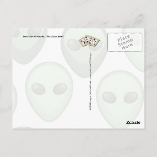 Nevada State Map Briefkaart (Achterkant)
