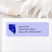 Nevada State Map Shape NV Retouradreslabel Etiket (Insitu)