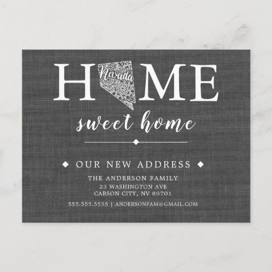 NEVADA State Moving Aankondiging Post Kaart (Voorkant)