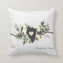 Nevada State Personalized Home City Rustic Floral