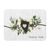 Nevada State Personalized Home City Rustic Floral Magneet (Horizontaal)