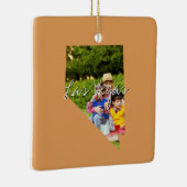 Nevada State Photo insert and town name Keramisch Ornament (Rechts)