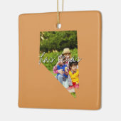 Nevada State Photo insert and town name Keramisch Ornament (Links)