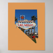 Nevada State Photo insert and town name Poster (Voorkant)