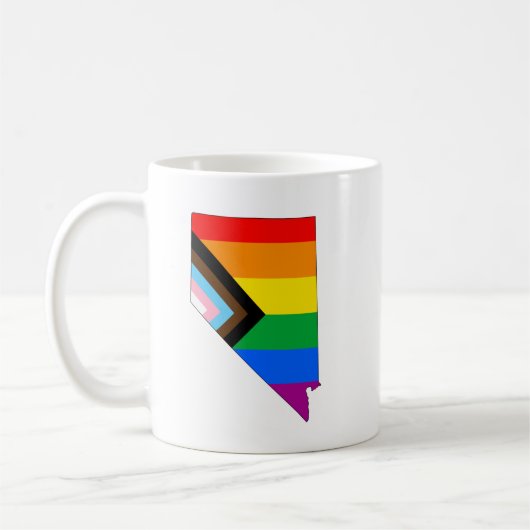 Nevada State Pride LGBTQ Progress Pride Koffiemok (Links)