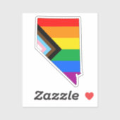 Nevada State Pride LGBTQ Progress Pride Sticker (Vel)