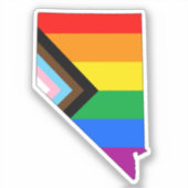 Nevada State Pride LGBTQ Progress Pride Sticker (Voorkant)