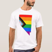 Nevada State Pride LGBTQ Progress Pride T-shirt (Voorkant)