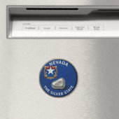 Nevada State Pride Zilveren Embleem ⛏️ Magneet (Insitu (Vaatwasser))