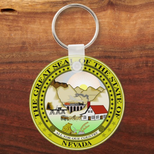 Nevada State Seal Sleutelhanger (Voorkant)