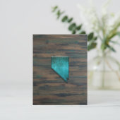 Nevada State Shape Blauwgroen Bedankkaart (Staand voorkant)