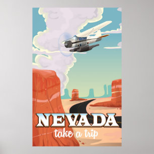 Nevada State vintage poster