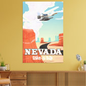 Nevada State vintage poster Canvas Afdruk (Insitu (Woonkamer))