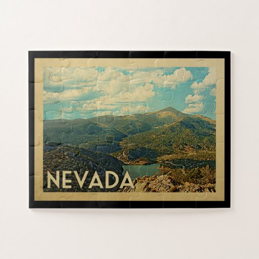 Nevada State Vintage Travel Legpuzzel (Horizontaal)
