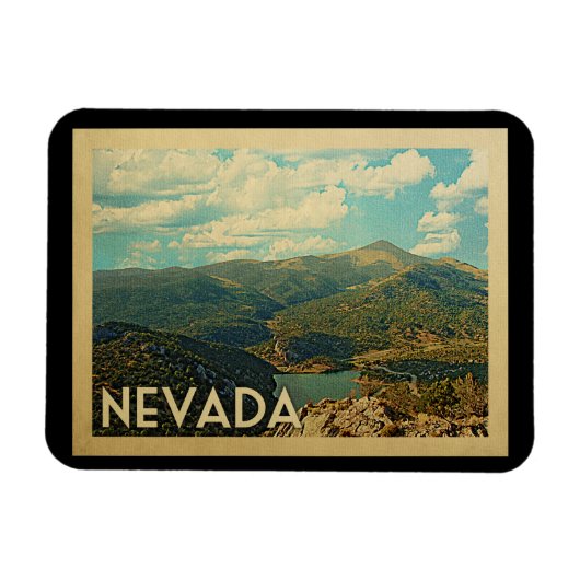 Nevada State Vintage Travel Magneet (Horizontaal)