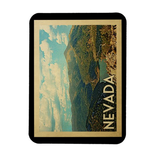 Nevada State Vintage Travel Magneet (Verticaal)